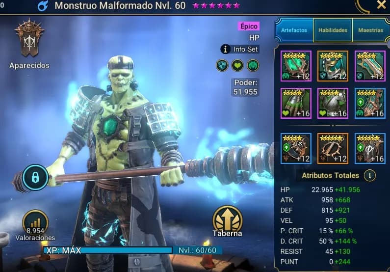 Equipo Monstruo Malformado