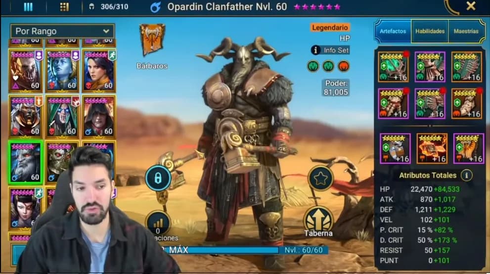 Equipo de Opardin Clanfather