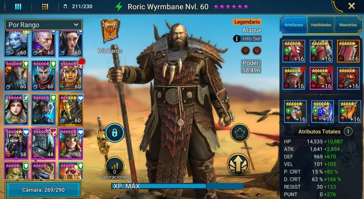 Equipo de Roric