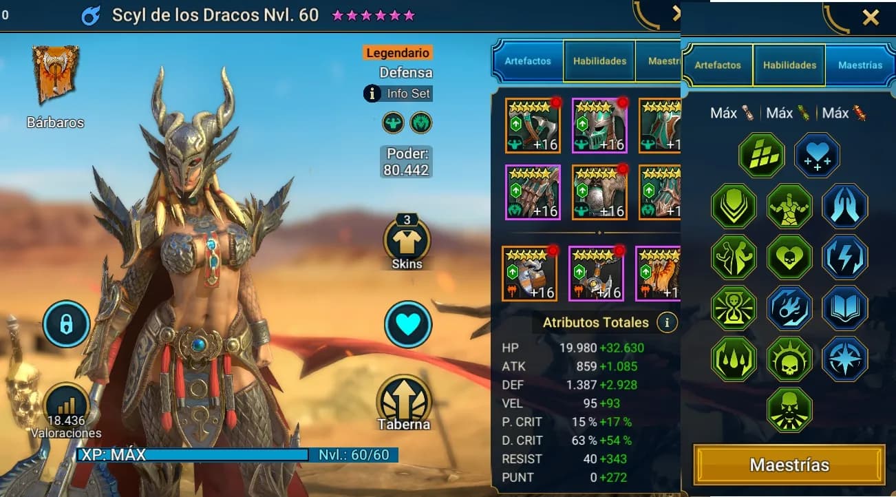 Equipo de Scyl de los Dracos