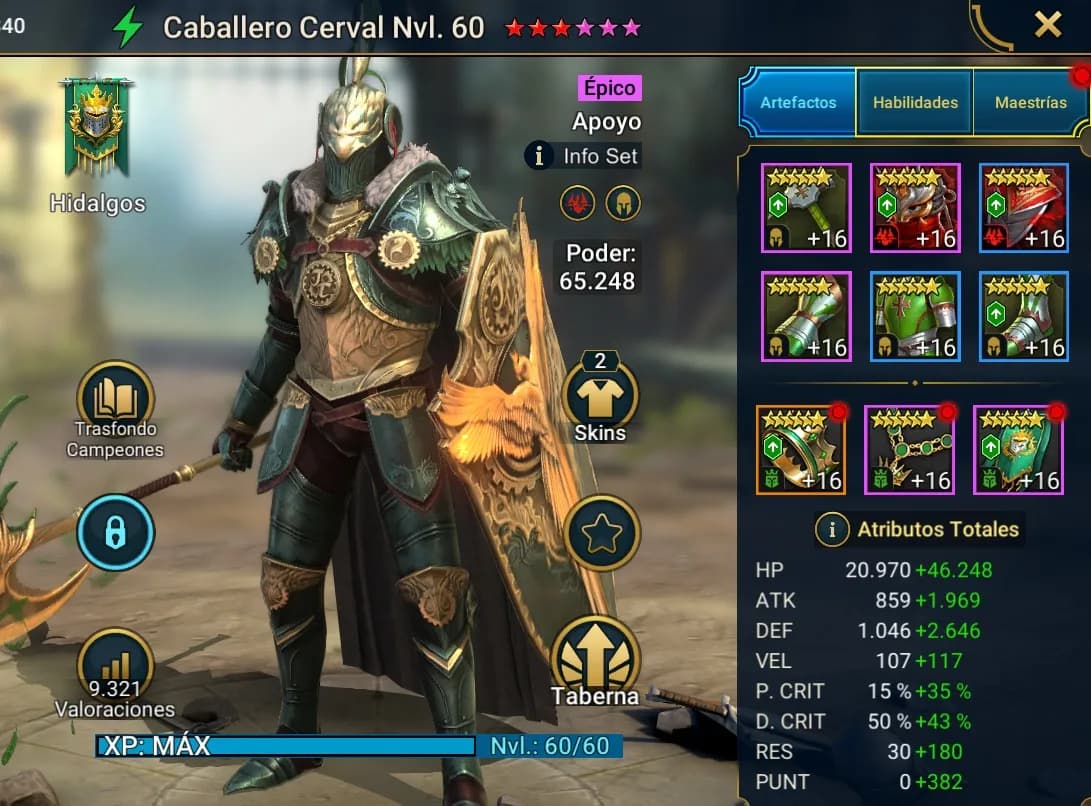 Equipo de Caballero cerval