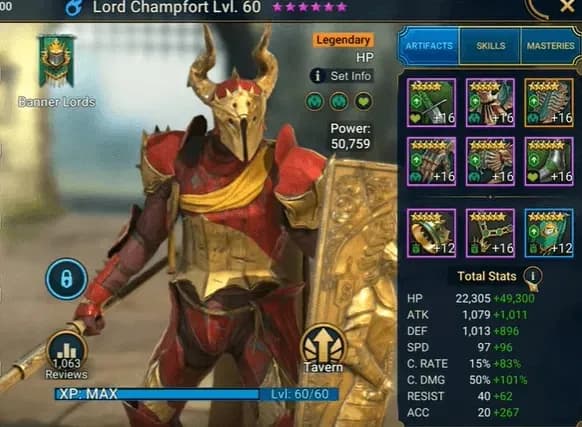 Equipo de Lord Champfort