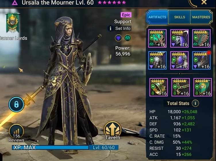 Equipo de Ursala la Doliente