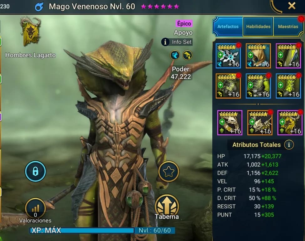 Equipo de Mago Venenoso
