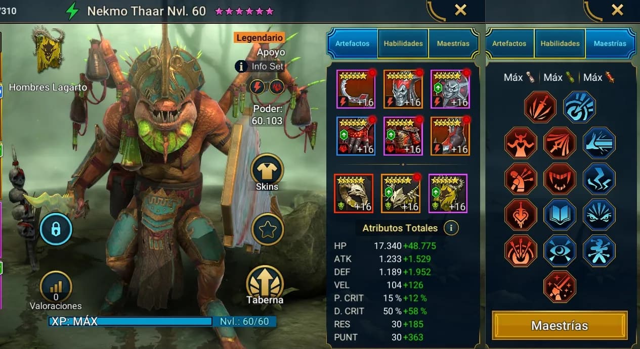 Equipo de Nekmo Thaar