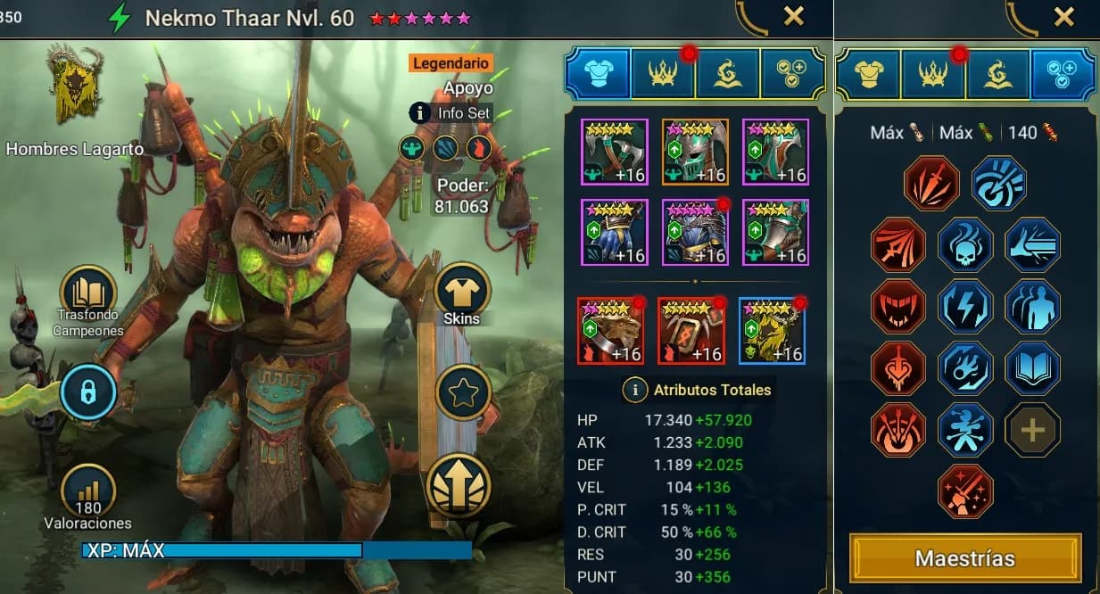 Equipo de Nekmo Thaar