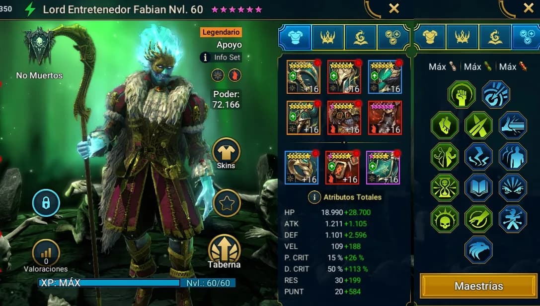 Equipo Lord Entretenedor Fabian