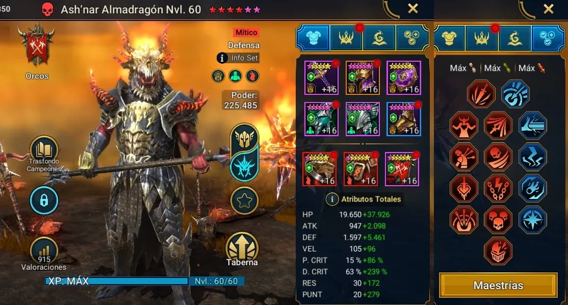 Equipo Ashnar Almadragon