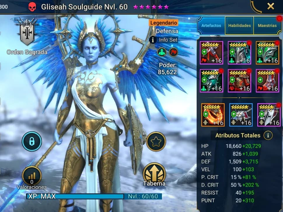 Equipo de Gliseah Soulguide