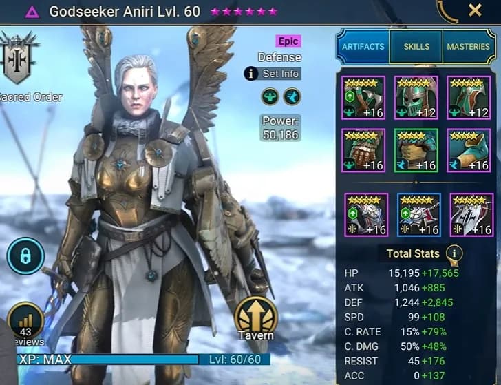 Equipo Godseeker Aniri