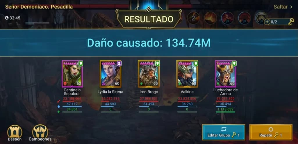 Setup Contraataque con Valkiria