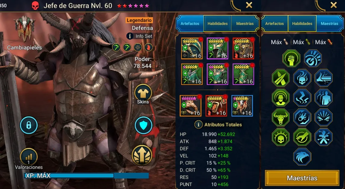 Equipo de Jefe de Guerra